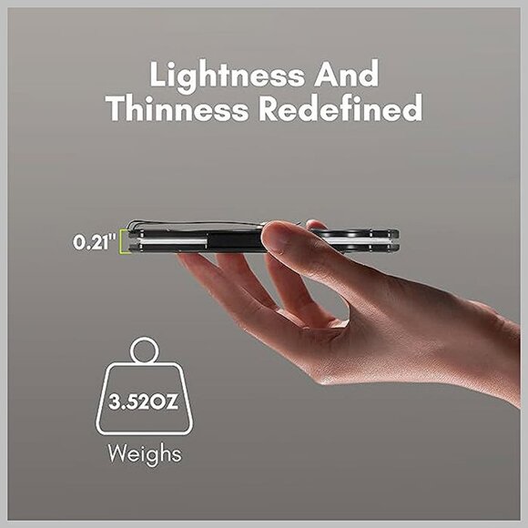 Mens Wallet, Slim Tactical Wallet with Money Clip, Classics - Black - Picture 4 of 9